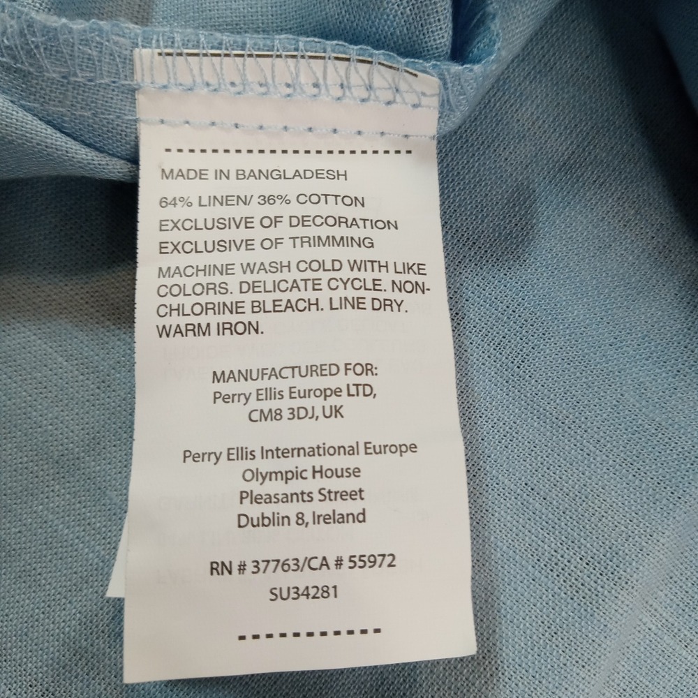 Cubavera Guayabera Men's 4XL Blue‎ Short Sleeve Embroidered - Picture 4 of 9